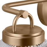 Whitaker 3 Light Vanity 24", Satin Brass and Clear Ribbed Glass