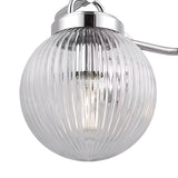 Whitaker 2 Light Vanity 16", Chrome and Clear Ribbed Glass