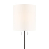 Stroud Floor Lamp 62", Aged Iron and Terracotta