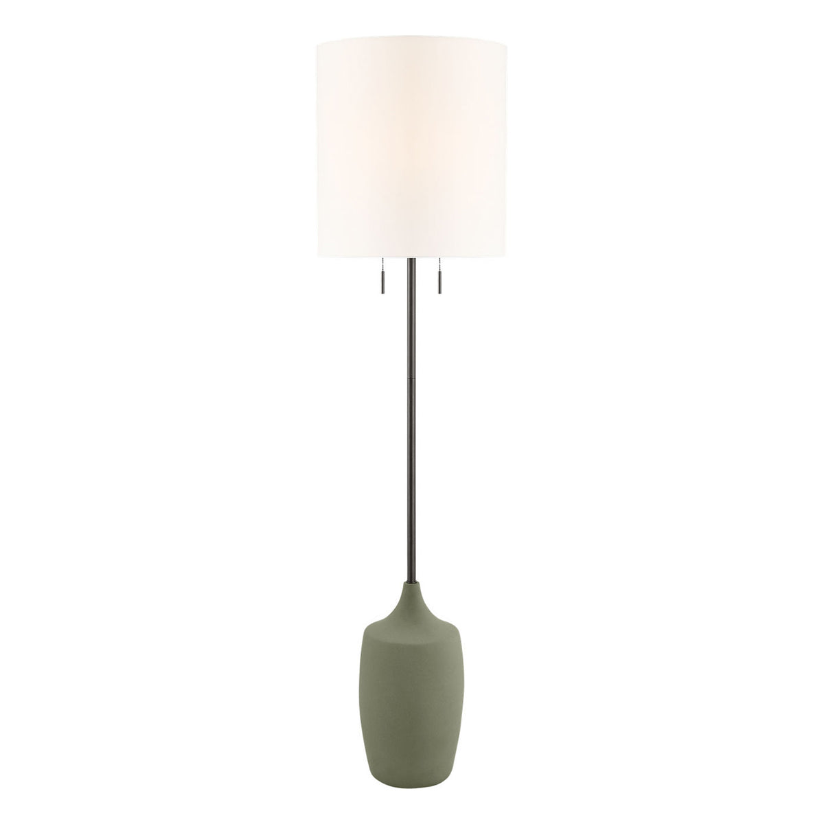 Stroud Floor Lamp 62", Aged Iron and Thyme