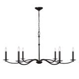 Davina 6 Light Chandelier 48", Aged Iron