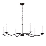 Davina 6 Light Chandelier 48", Aged Iron