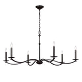 Davina 6 Light Chandelier 48", Aged Iron