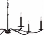 Davina 6 Light Chandelier 48", Aged Iron