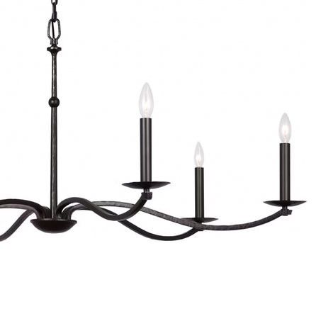 Davina 6 Light Chandelier 48", Aged Iron
