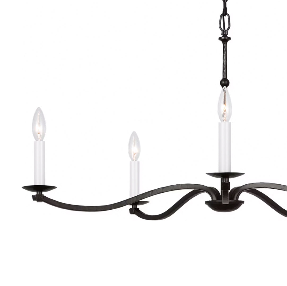 Davina 5 Light Chandelier 36", Aged Iron