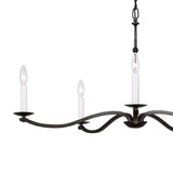 Davina 5 Light Chandelier 36", Aged Iron