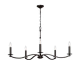 Davina 5 Light Chandelier 36", Aged Iron
