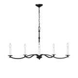 Davina 5 Light Chandelier 36", Aged Iron