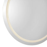 Clement Round LED Mirror 40" x 40", Silver