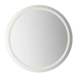 Clement Round LED Mirror 40" x 40", Silver