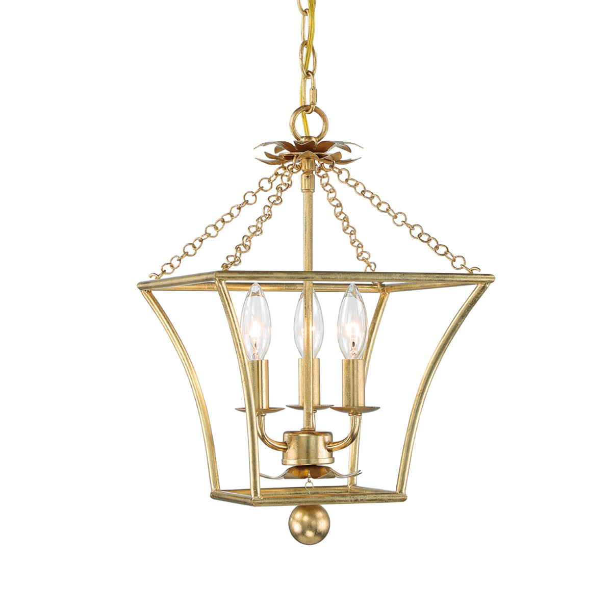 Alice Lantern Pendant 11", Antique Gold
