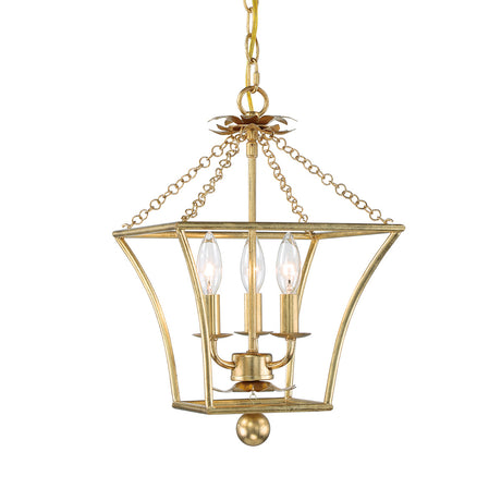 Alice Lantern Pendant 11", Antique Gold