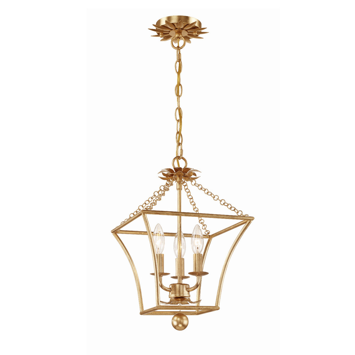 Alice Lantern Pendant 11", Antique Gold