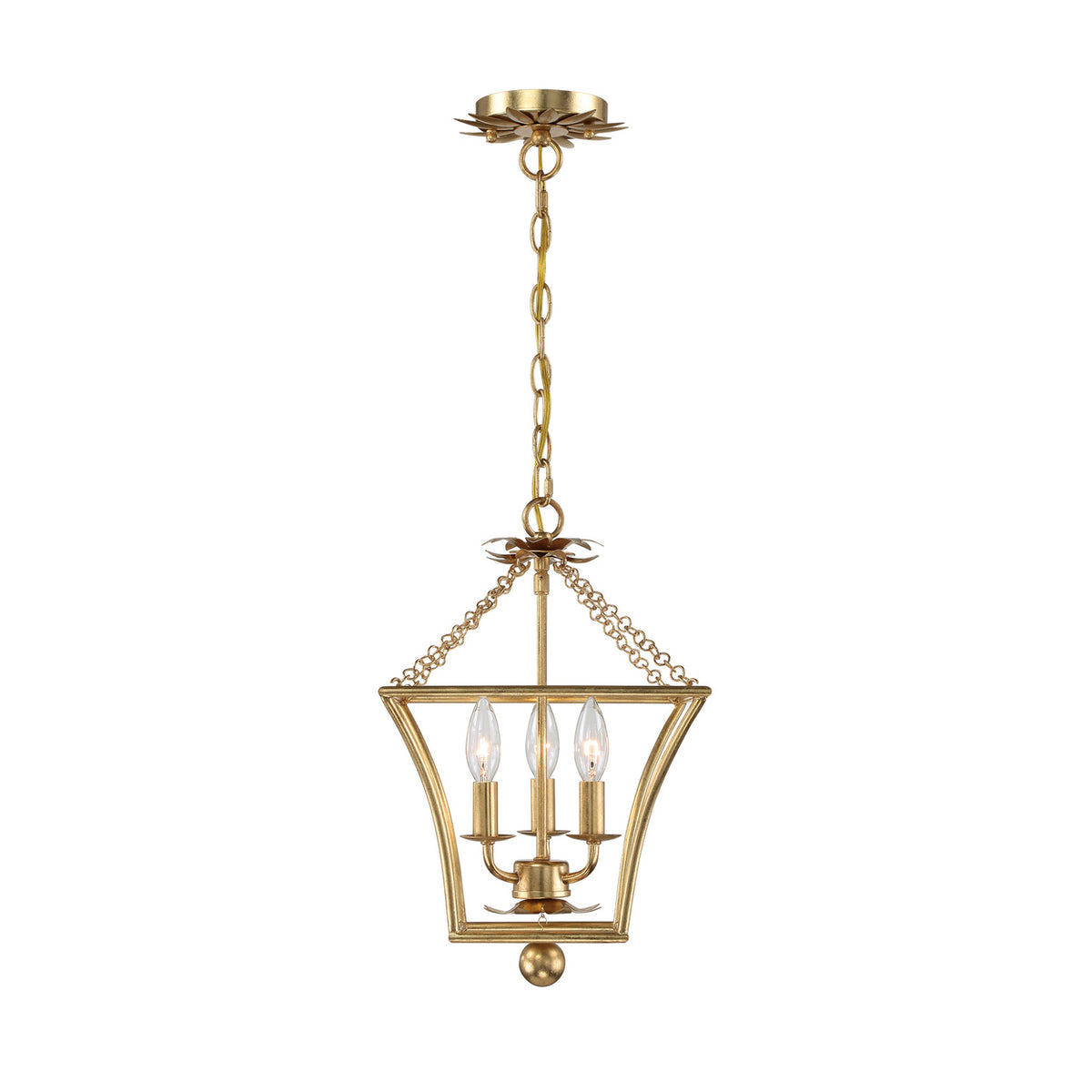 Alice Lantern Pendant 11", Antique Gold