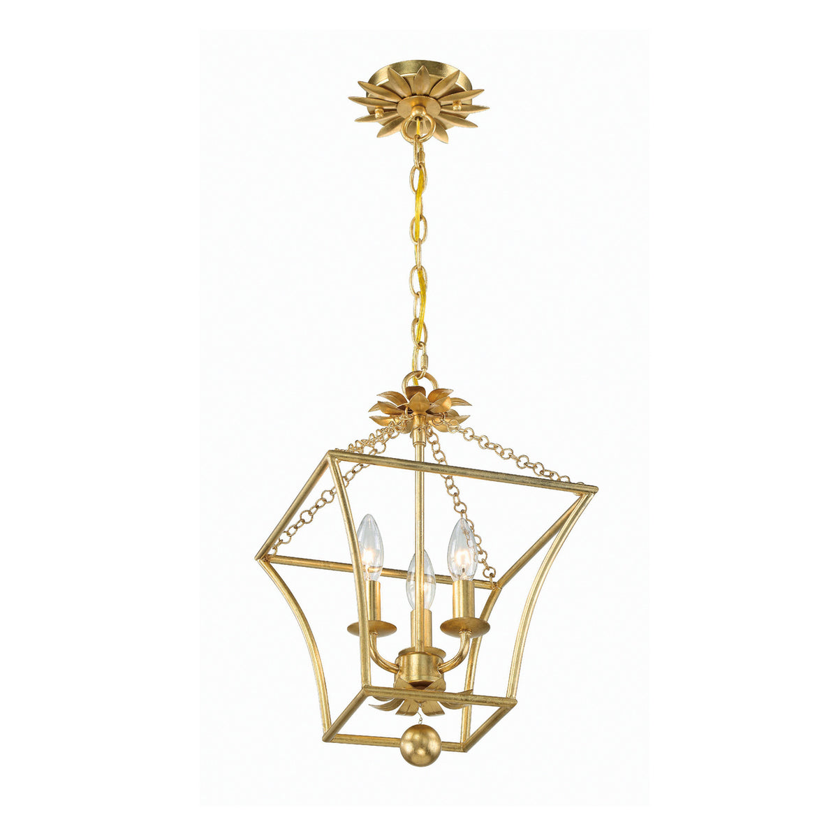 Alice Lantern Pendant 11", Antique Gold