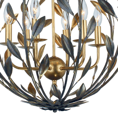 Alison Pendant 21", Antique Bronze and Antique Gold