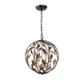 Alison Pendant 16", Antique Bronze and Antique Gold