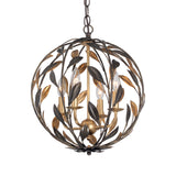 Alison Pendant 16", Antique Bronze and Antique Gold