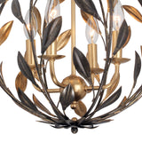 Alison Pendant 16", Antique Bronze and Antique Gold