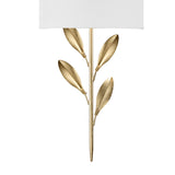 Alison Wall Sconce 24", Antique Gold with Fabric Shade