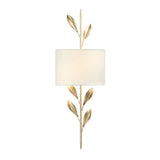 Alison Wall Sconce 24", Antique Gold with Fabric Shade