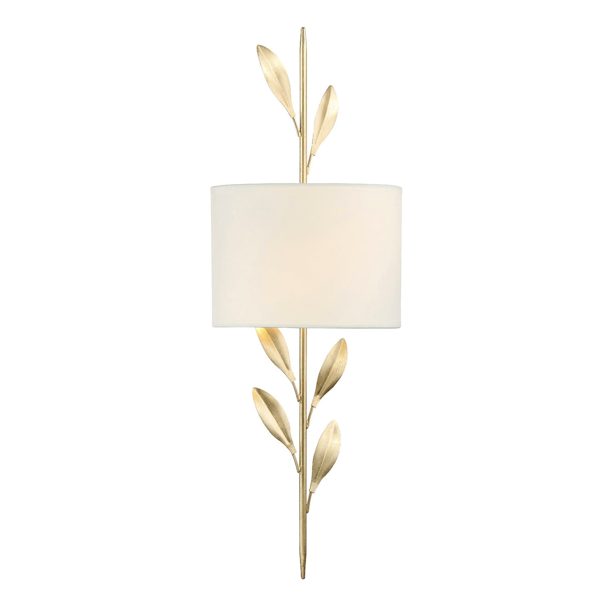 Alison Wall Sconce 24", Antique Gold with Fabric Shade