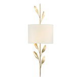 Alison Wall Sconce 24", Antique Gold with Fabric Shade