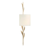 Alison Wall Sconce 24", Antique Gold with Fabric Shade