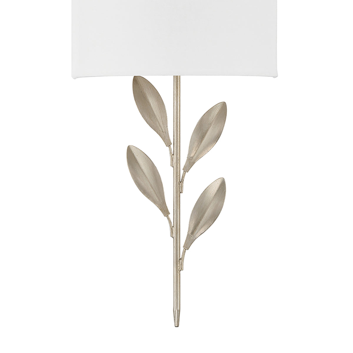 Alison Wall Sconce 24", Antique Silver with Fabric Shade