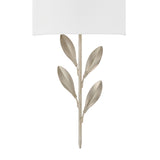 Alison Wall Sconce 24", Antique Silver with Fabric Shade