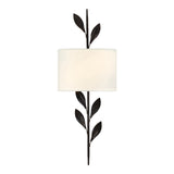 Alison Wall Sconce 24", Antique Bronze with Fabric Shade