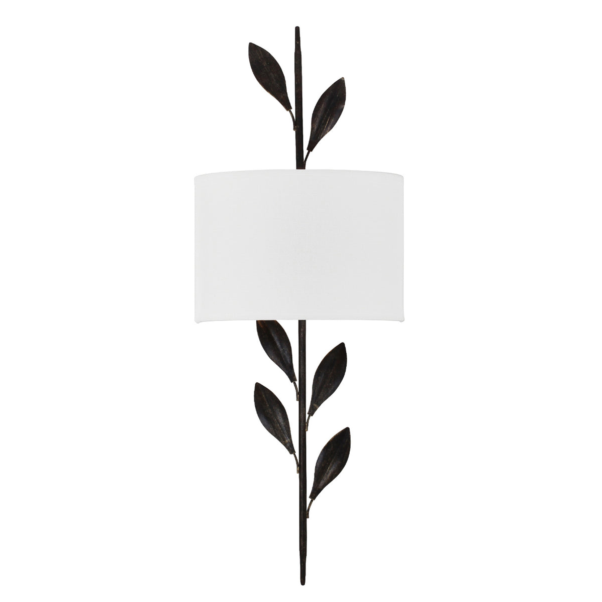 Alison Wall Sconce 24", Antique Bronze with Fabric Shade