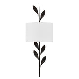 Alison Wall Sconce 24", Antique Bronze with Fabric Shade