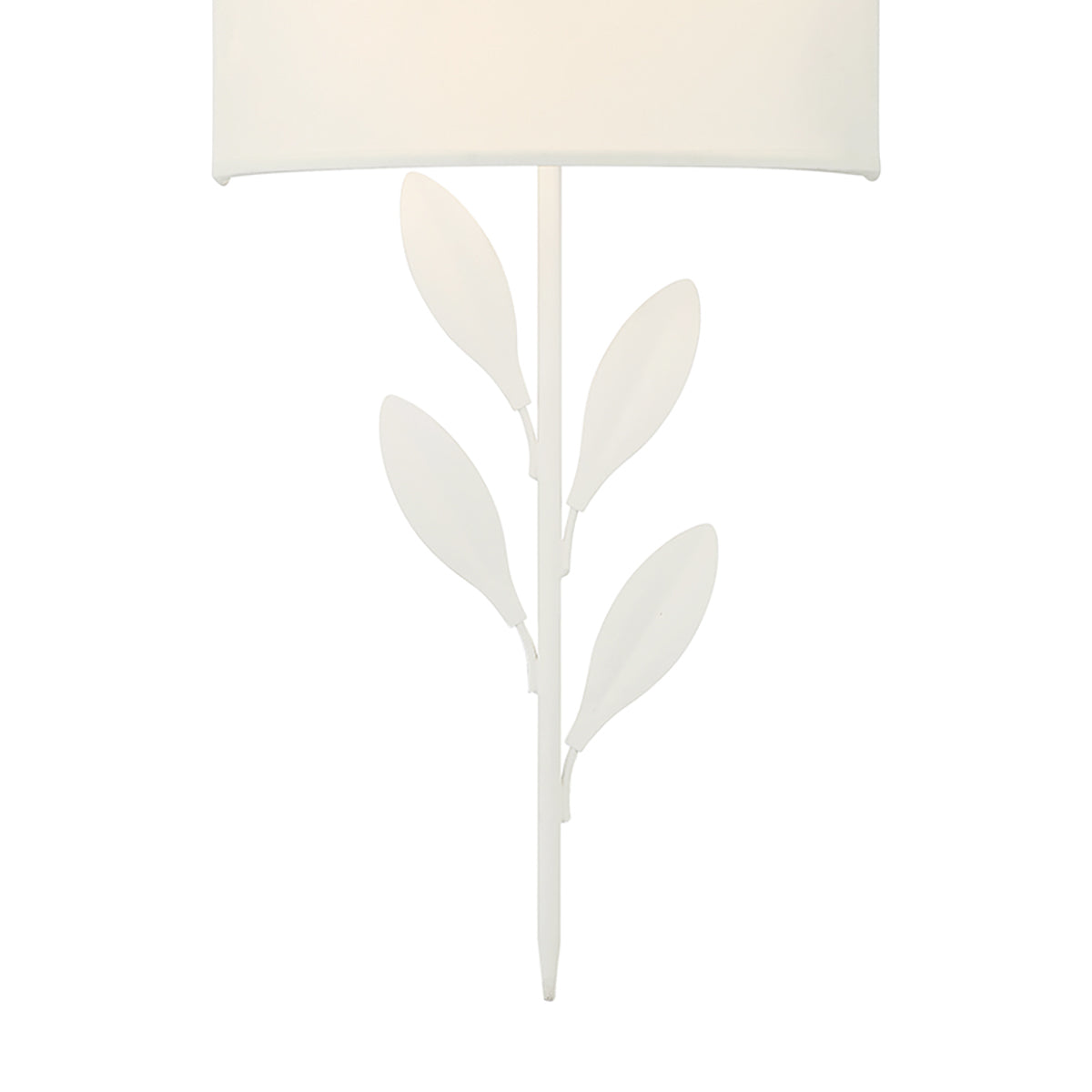 Alison Wall Sconce 24", Matte White with Fabric Shade