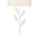 Alison Wall Sconce 24", Matte White with Fabric Shade