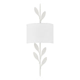 Alison Wall Sconce 24", Matte White with Fabric Shade