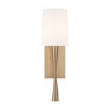 Kellan Wall Sconce 18", Aged Brass and White Fabric