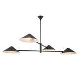 Concord 4 Light Chandelier 58", Matte Black