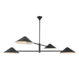Concord 4 Light Chandelier 58", Matte Black