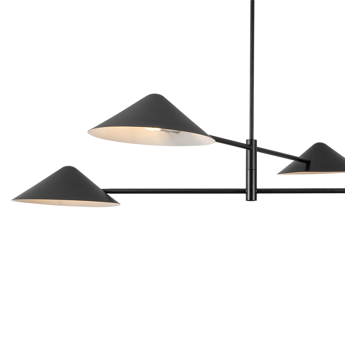 Concord 4 Light Chandelier 58", Matte Black