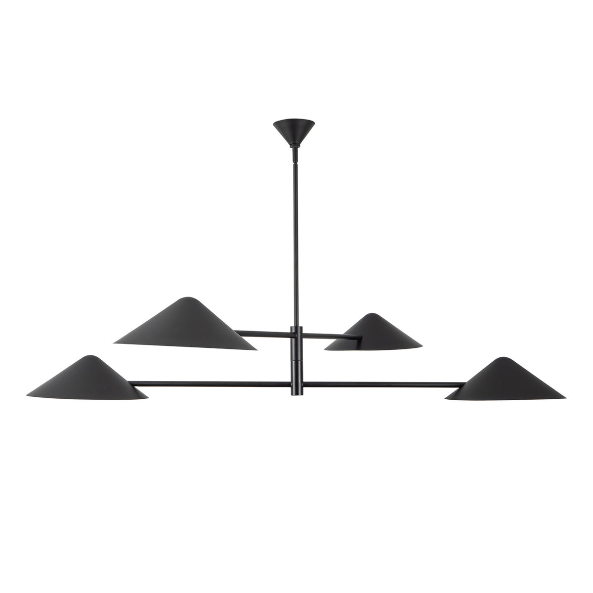 Concord 4 Light Chandelier 58", Matte Black