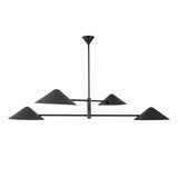 Concord 4 Light Chandelier 58", Matte Black