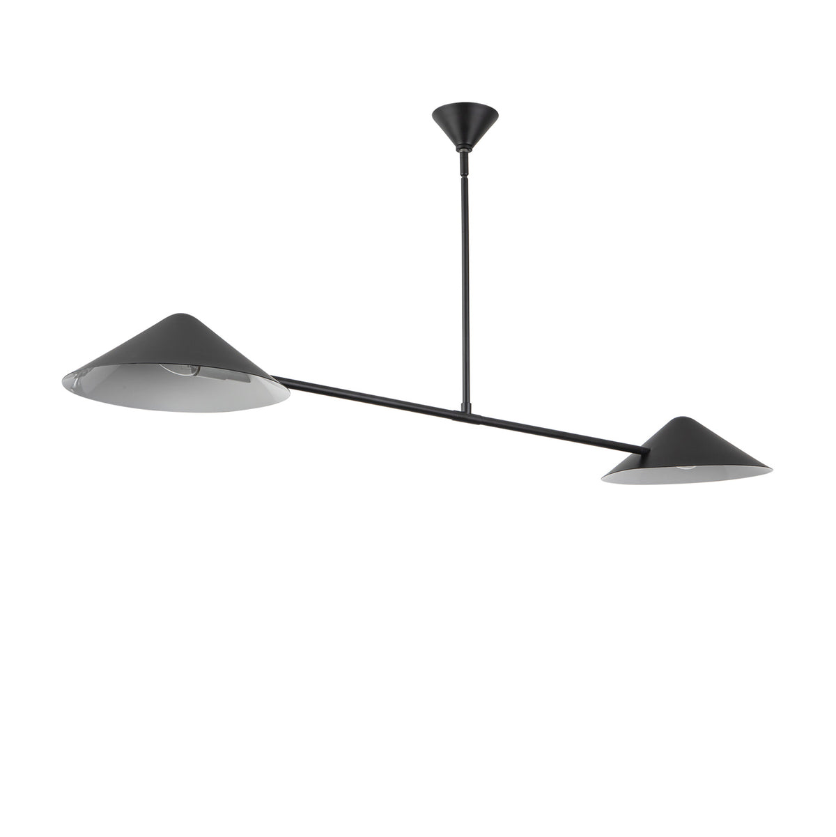 Concord 2 Light Linear Pendant 58", Matte Black
