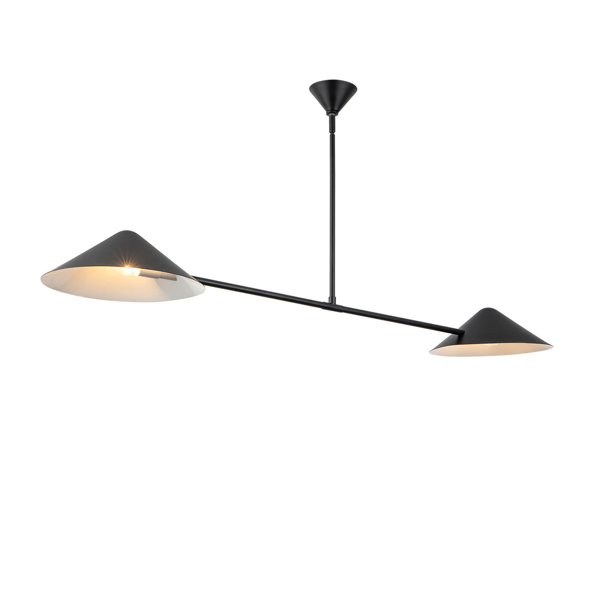 Concord 2 Light Linear Pendant 58", Matte Black
