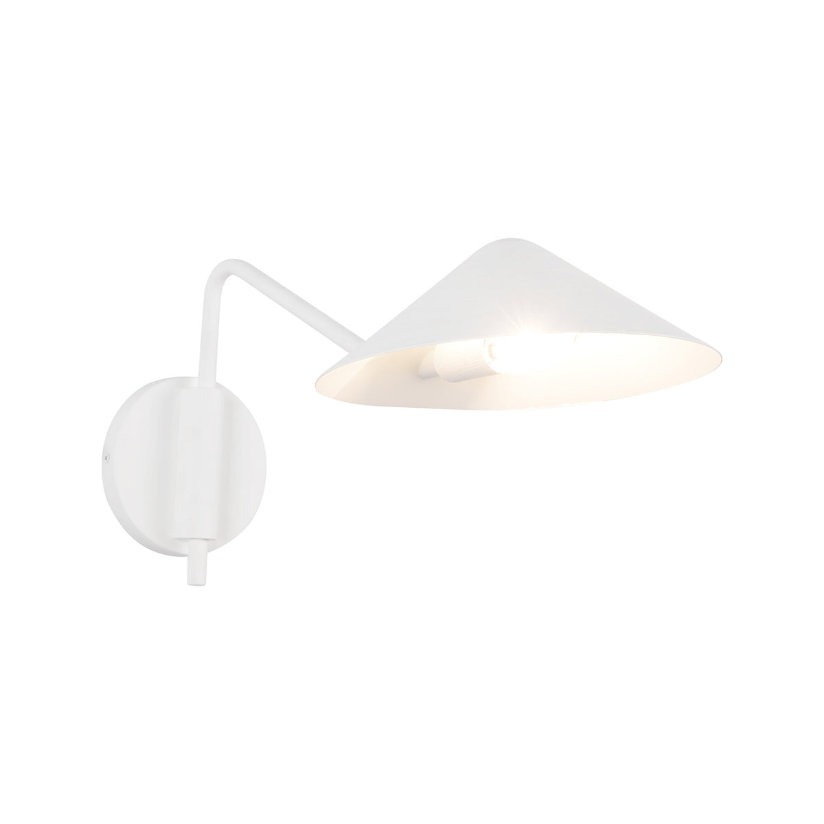 Concord Swing Arm Wall Sconce, Antique White