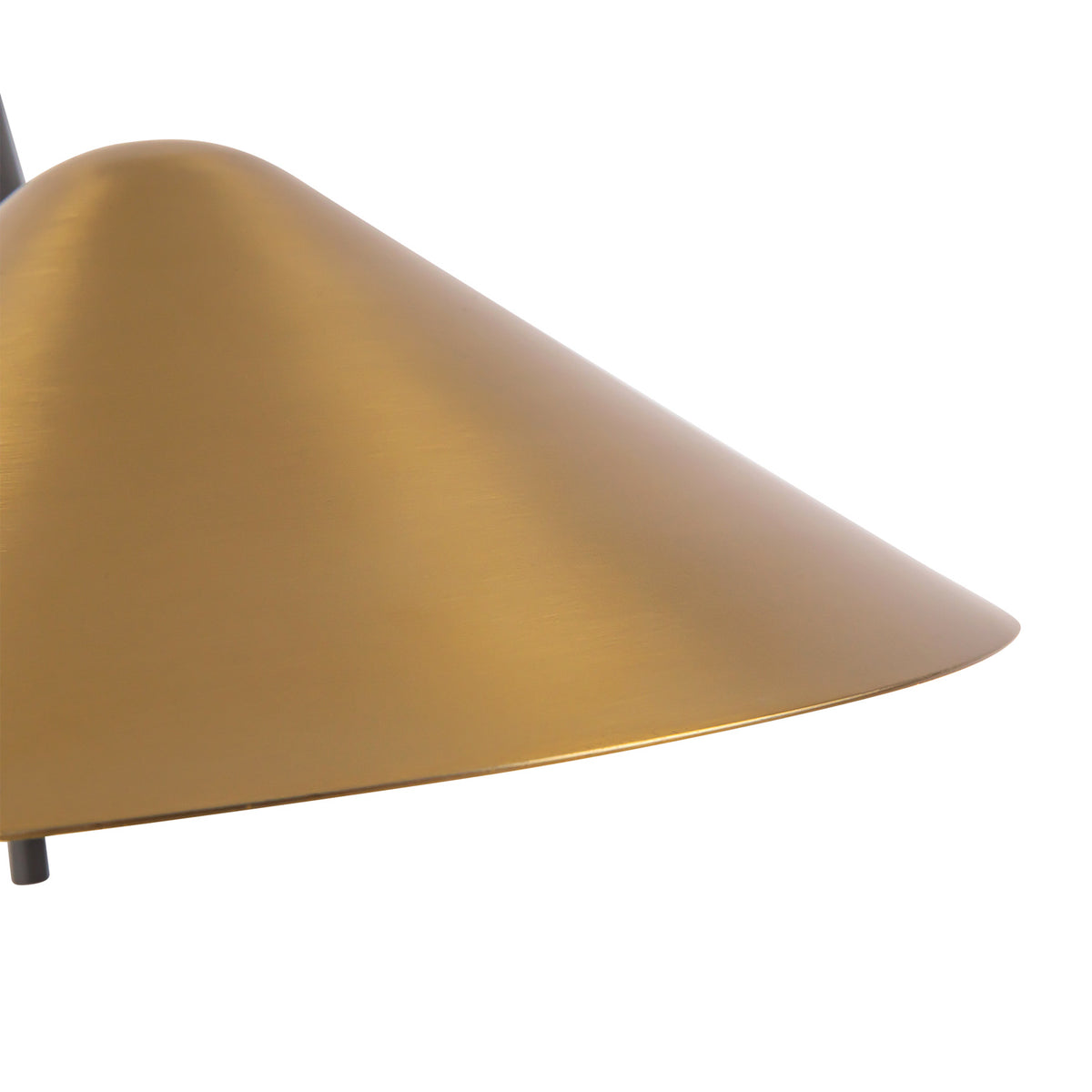 Concord Swing Arm Wall Sconce, Brushed Brass and Matte Black