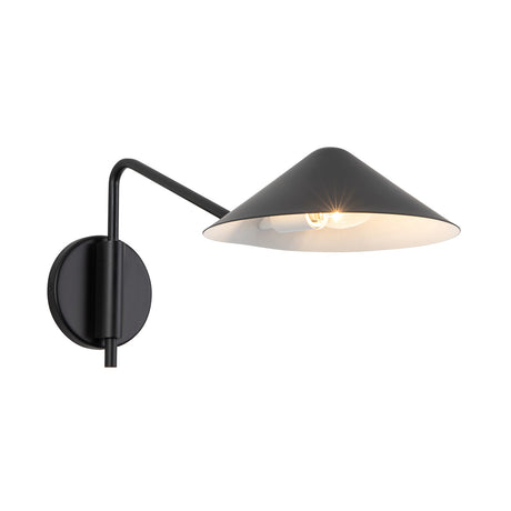 Concord Swing Arm Wall Sconce, Matte Black