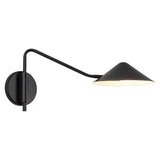 Concord Swing Arm Wall Sconce, Matte Black
