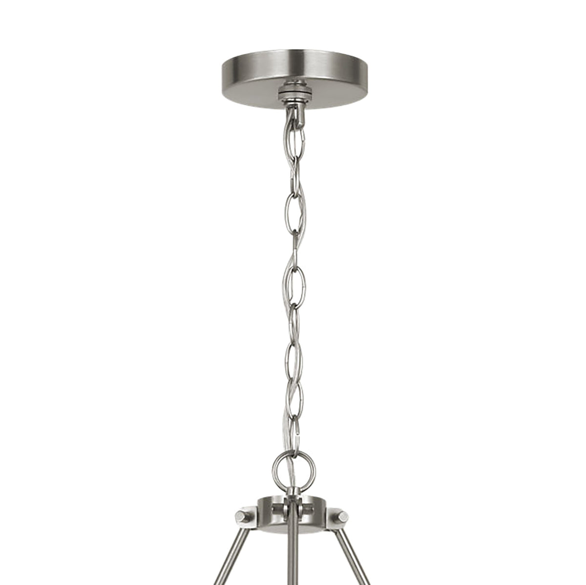 Trenton 6 Light Chandelier 28", Brushed Nickel
